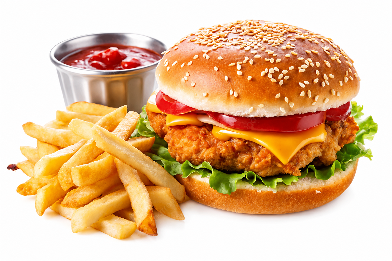Kentang Goreng dan Burger